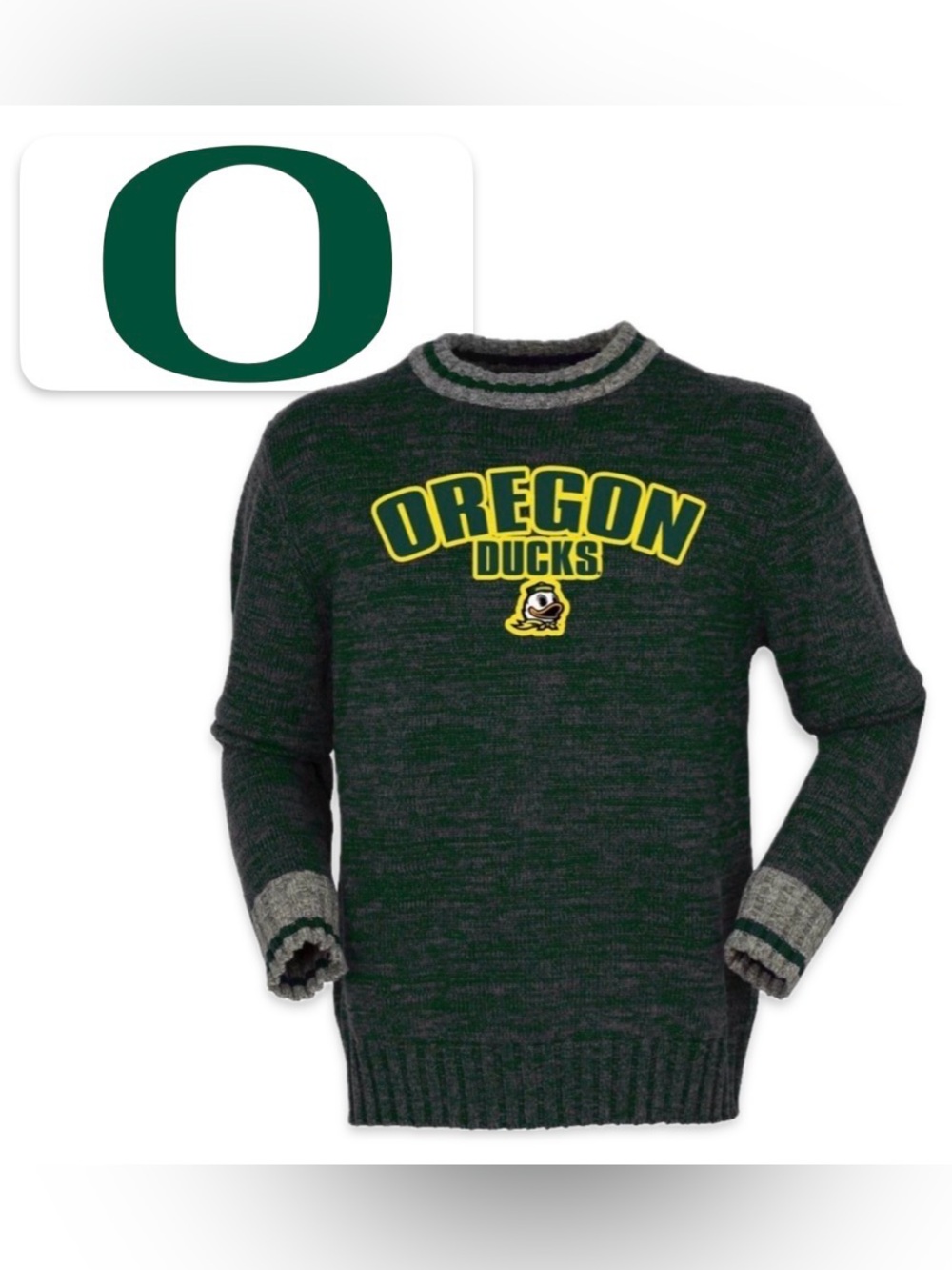 NWT [Bruzer] Oregon Ducks NCAA Long-Sleeved Crewneck Sweater Green Men’s XL